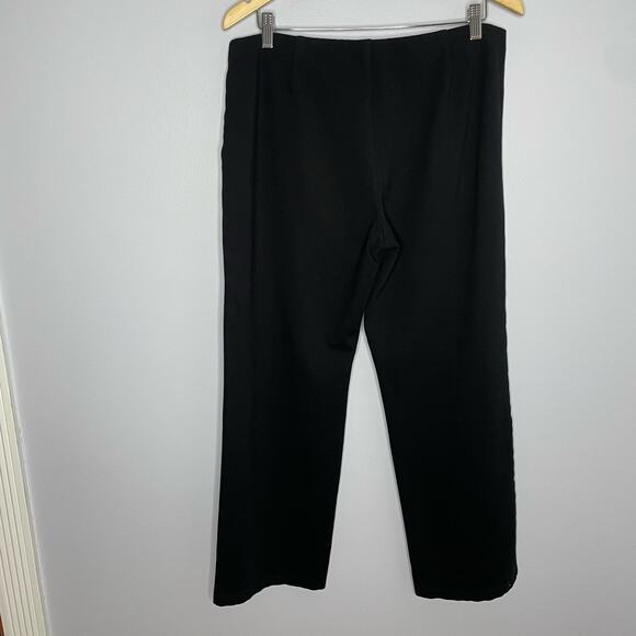 Eileen Fisher High Waist Stretch Pull-on Pants high Rise Stretch Mature Black L - Picture 3 of 7